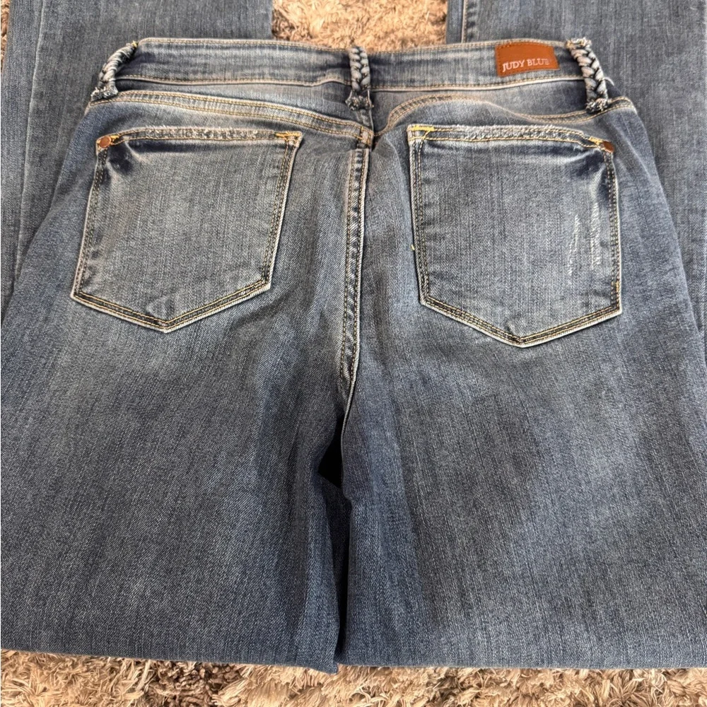 Judy Blue Flare Leg Jeans in Classic Blue - Picture 6 of 6